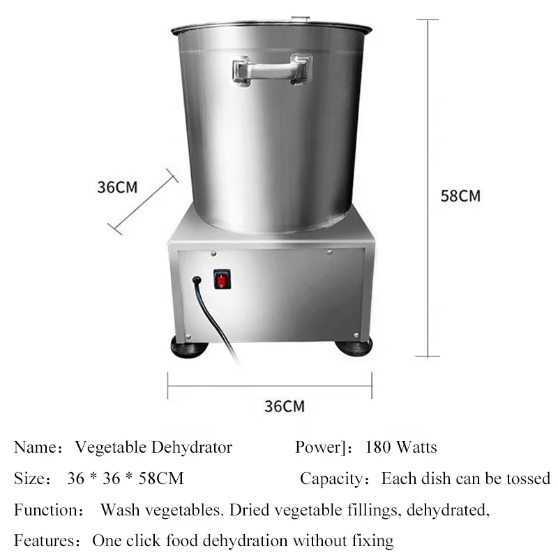 Stainless Steel Centrifugal Cabbage Spin Dryer Green Vegetables Dewatering Machine Food Dehydrator