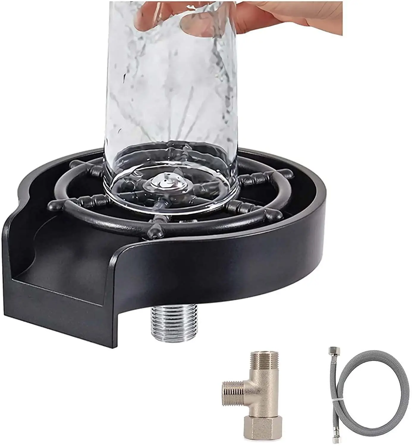 Hot Selling Wine and Beer Glass Cup Washer Automatic Rinser Cleaning Tool for Kitchen