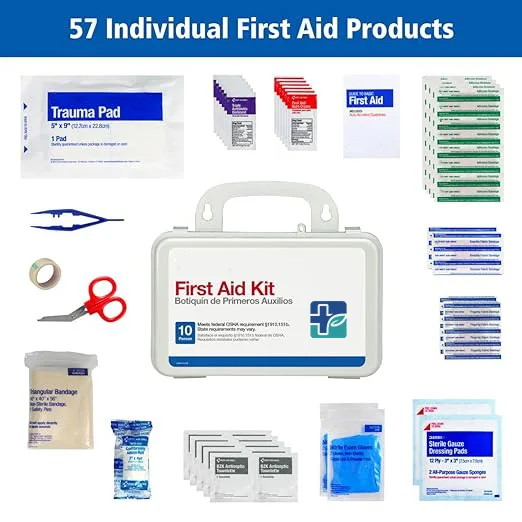 Us Tactical PP Plastic emergency car Hard medical survival First Aid kit Box Wall Mounted Case Exceeds OSHA and ANSI Guidelines