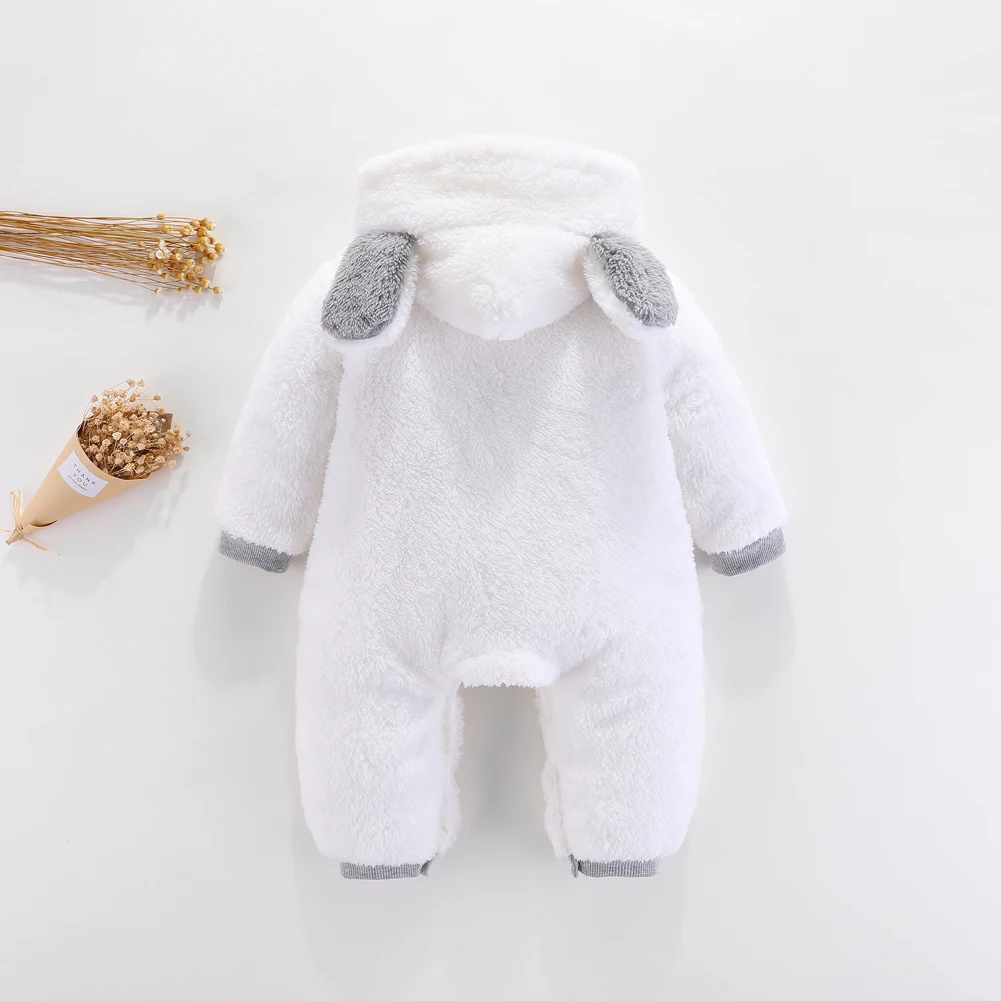 Baby Clothing Manufacturers Coral Fleece Baby Clothes Rompers Long Sleeve Thermal Winter Baby Zipper Rompers