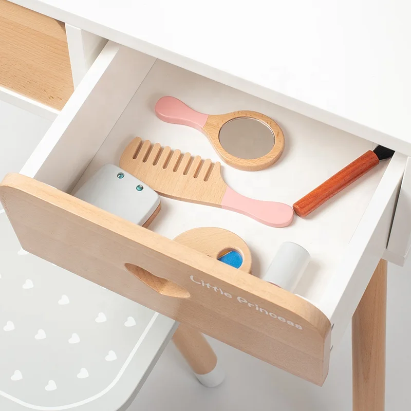 Funny Make Up Table Dressing Table Role Pretend Make Up Role Play Dressing Table Wooden Toys For Kids