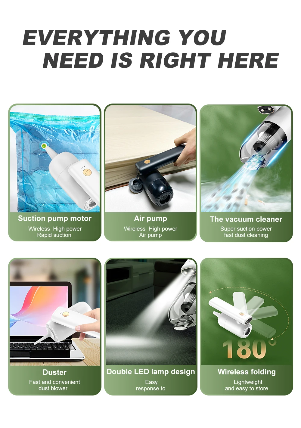 Newest hot sale foldable vacuum cleaner for cars home keyboard mini portable car vacuum cleaner