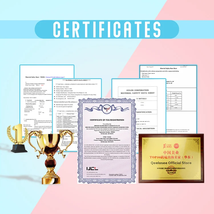 Qeelasee multi packaging korea pbt private label silk eyelash extensions