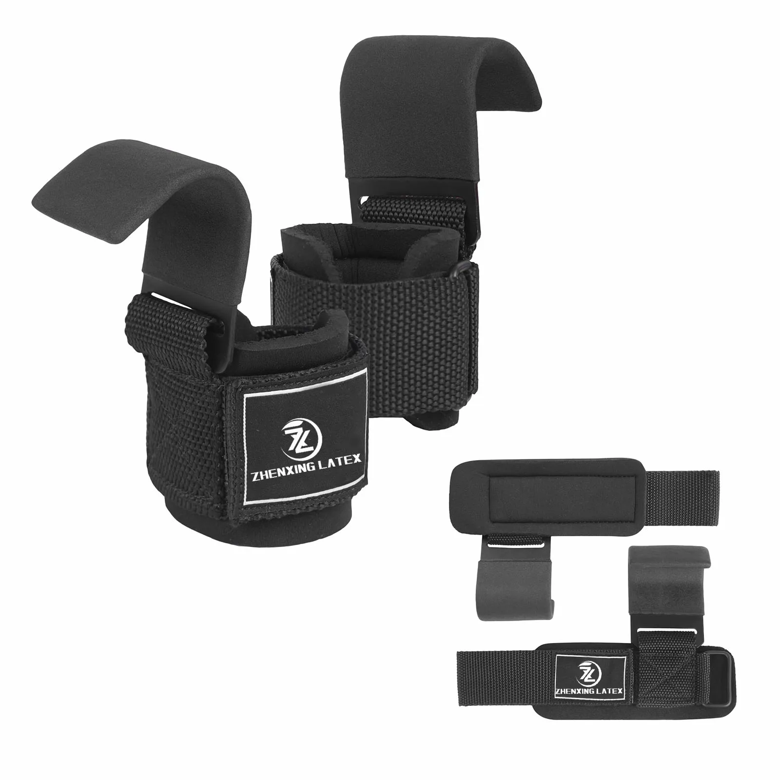 Fitness Training Power Heavy Duty Weight Lifting Hooks Grips Gym Wrist Straps Weightlifting