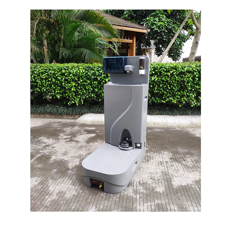 hdpe free standing portable mobile sink with water tank light weight mobile hand wash station for school