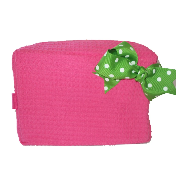 Custom Logo Personal zippered Makeup Bag Luxury Large Cosmetic Pouch