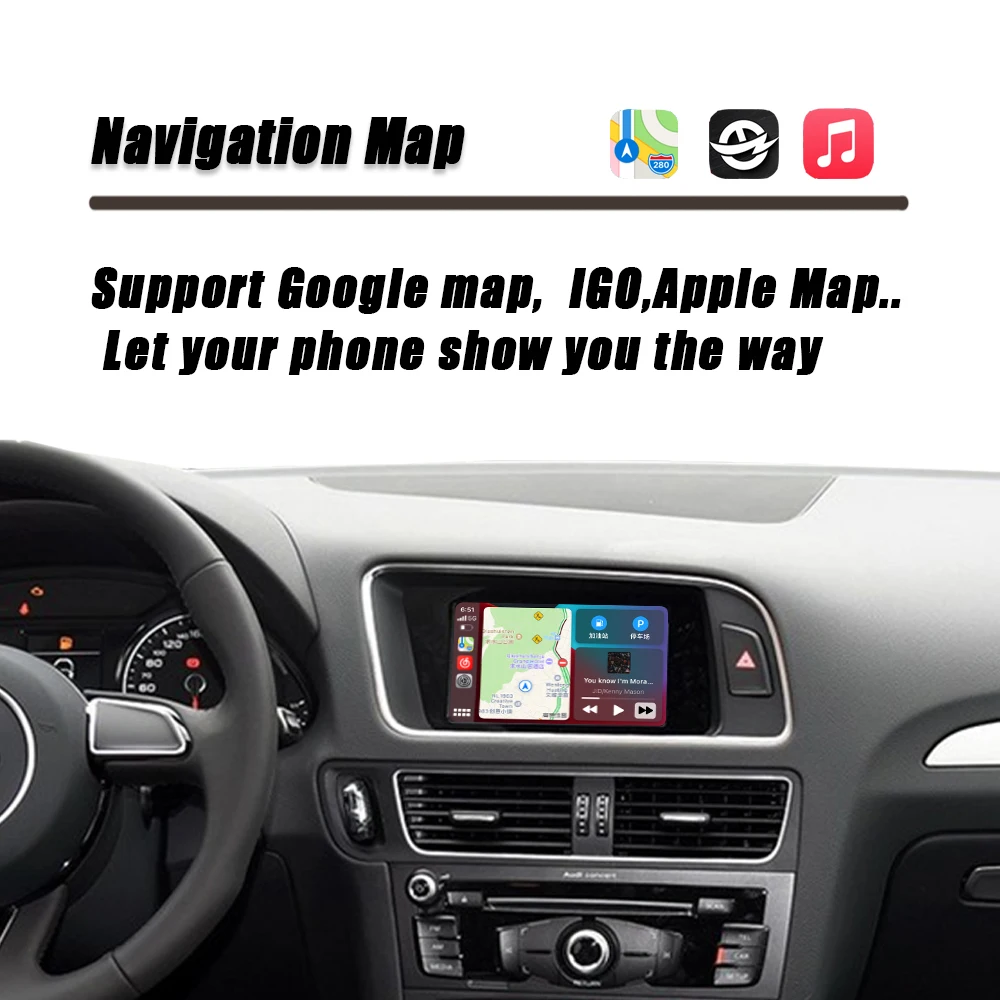 Wireless Carplay Android Auto Interface For Audi A4 Q5 3G With Mirror Link AirPlay Radio Car Play WIth OEM Microphone