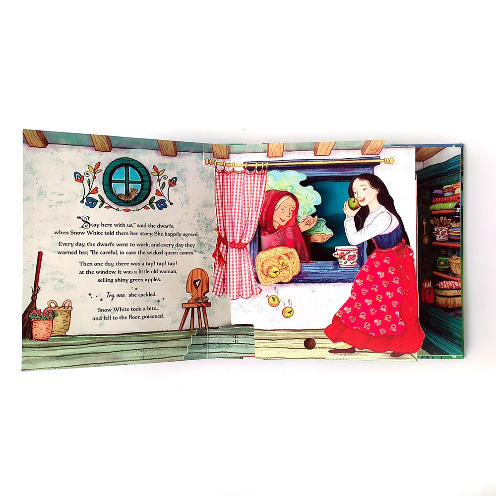 OEM Kids Book Snow White And The Seven Dwarfs Bedtime Story Book For Kids 3D Pop Up Book Printing On Demand