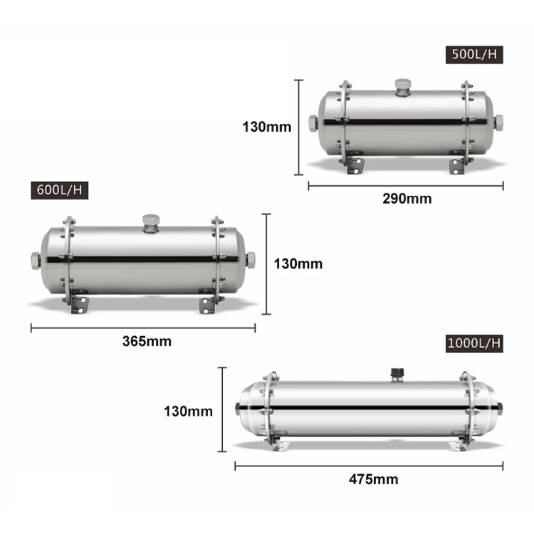 1000 L/H whole house water purifier treatment SS 304 housing PVC washable Membrane Stainless steel UF Water Filter for home