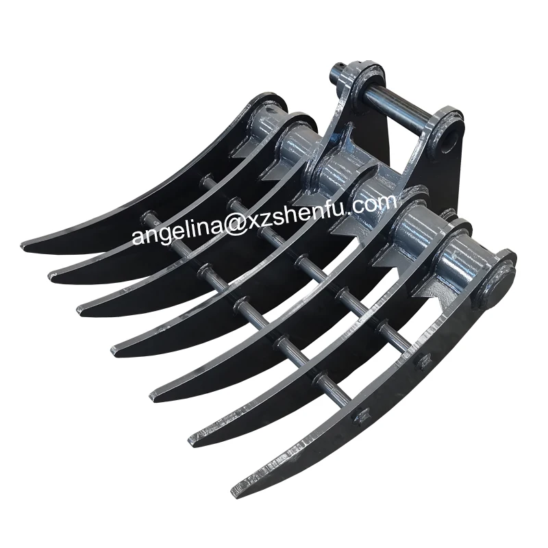 3 ton excavator root rakes mini digger attachment rake bucket for sale