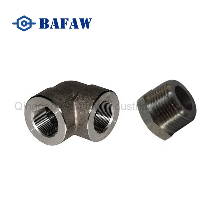 A105 Black Carbon Steel Threaded Forged Pipe Fittings