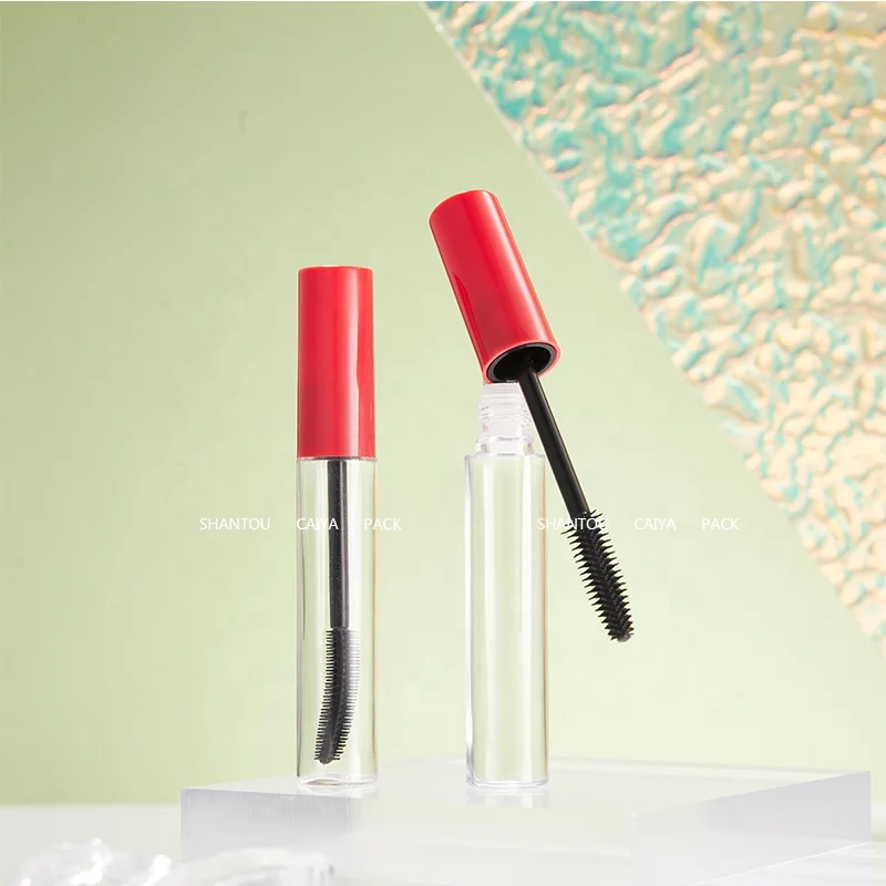 8ml Wholesale Empty Cosmetic PETG bottle Mascara Packaging eyelash serum Container Transparent eyebrow gel Tube silicone b