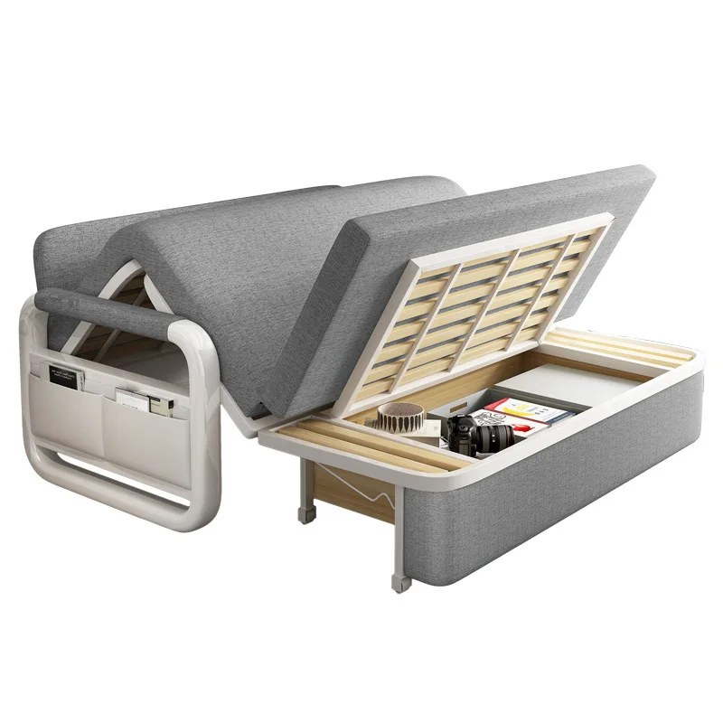 Modern  Living Room Multifunctional Simple Single Double Folding Sofa Bed with Storage