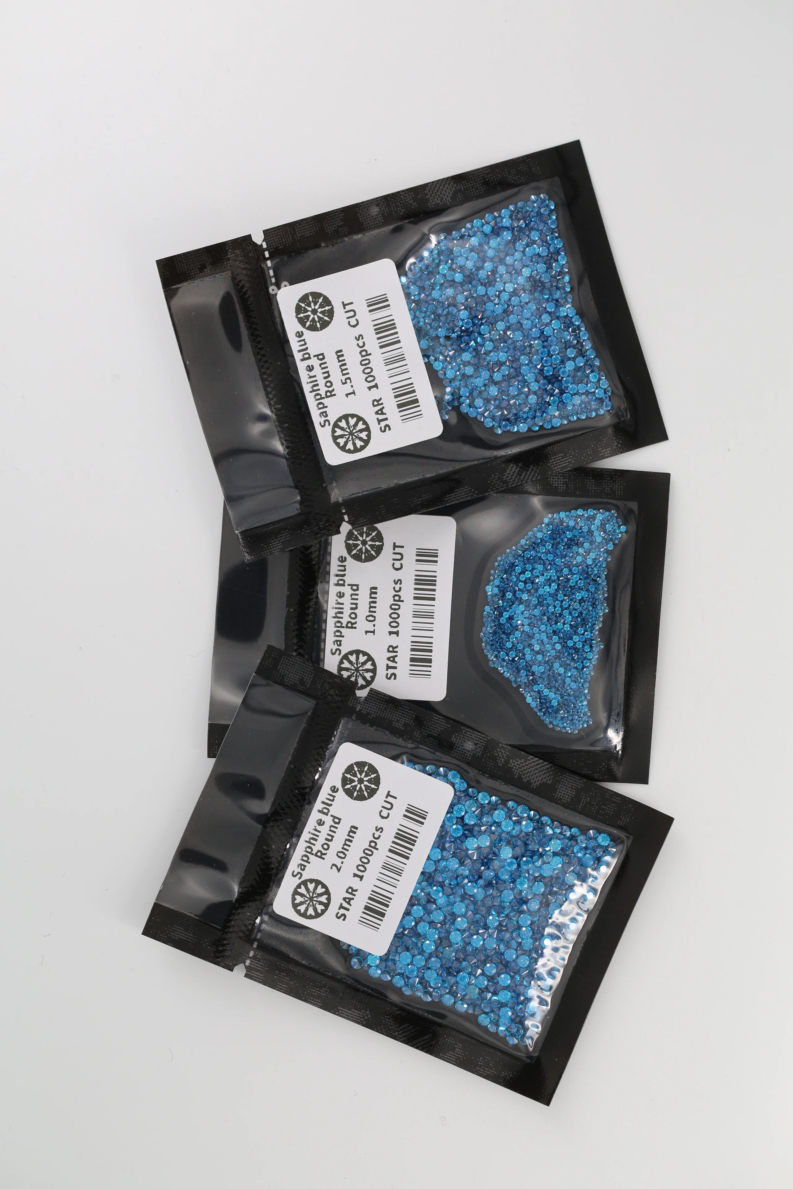 thriving gems 1000 pcs / pack 1.0 mm  / 2.0 mm 5A   White Cubic Zirconia For Jewelry