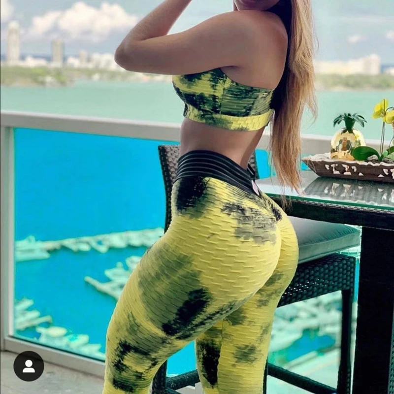 Новый дизайн, штаны с высокой талией, антицеллюлитные текстурированные штаны, спортивные Леггинсы с пузырьками в виде сот