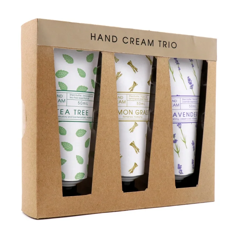 
Wholesale Custom 3 in 1 Gift Set Vegan Perfume Dark Knuckles Moisturizing Organic Whitening Natural Hand Cream Set 