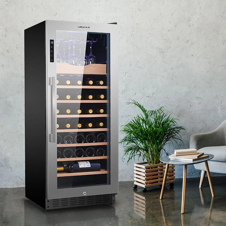 LANYI LZ-158L2 Custom 51 Bottle Compressor Fridge With Built In Single Zone Wine Fridge Coolers Domestic Wine Cellar