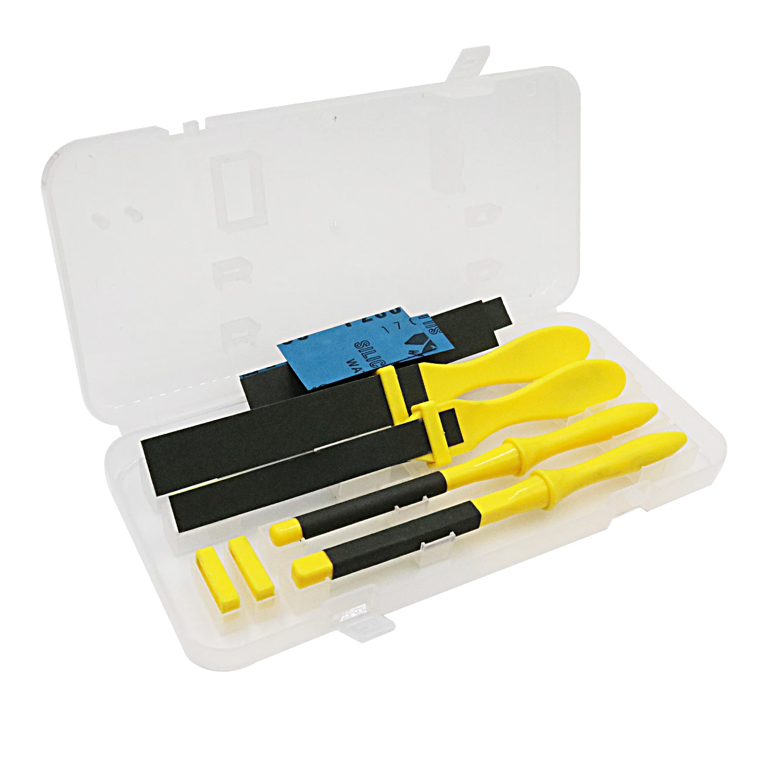 4pcs Jewelry Hand Sanding Tools Roll Half Round Polishing Roll Abrasive Sandpaper Holder Clamp Sandpaper Sanding Bar Set