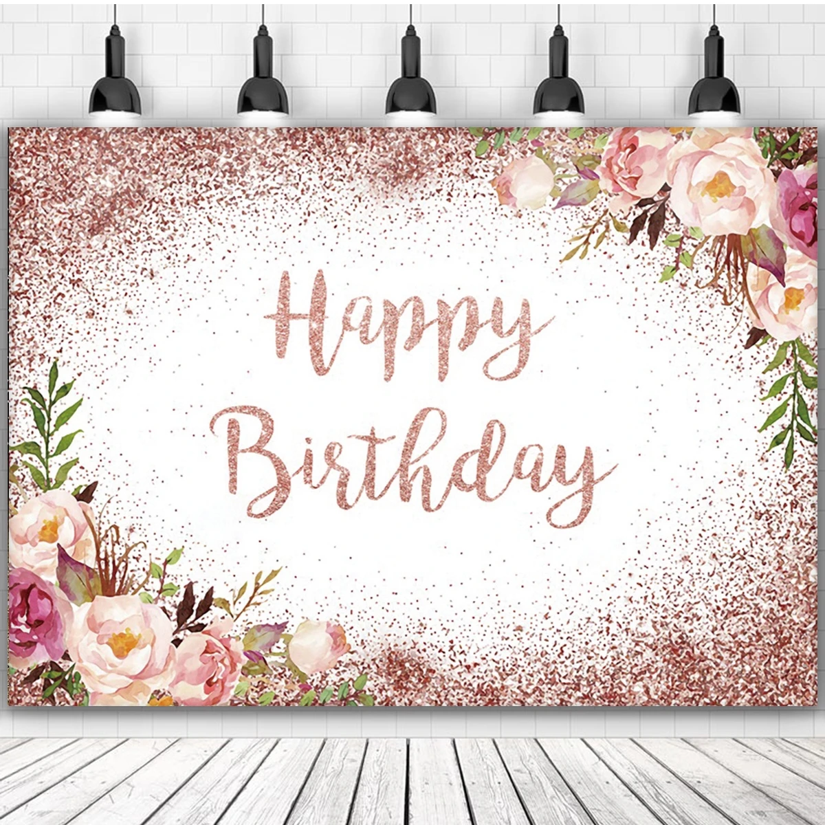 Happy Birthday Party Decoration Polyester Photo Background Birthday Photography Backdrop Home Decor Birthday Party Supplies