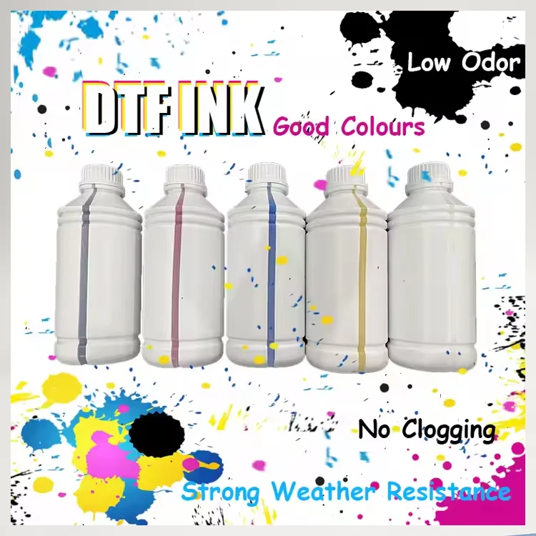 High Quality 1000ml XP600 White DTF Ink for Epson L805 i3200 L1800 DTF Printer Premium Textile Transfer Pigment Ink Manufacturer