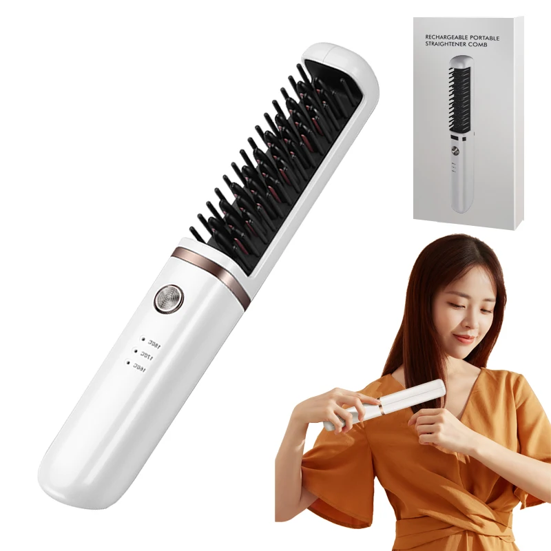 Hot Electric Comb One Step Hair Dryer Fast Straightener Brush