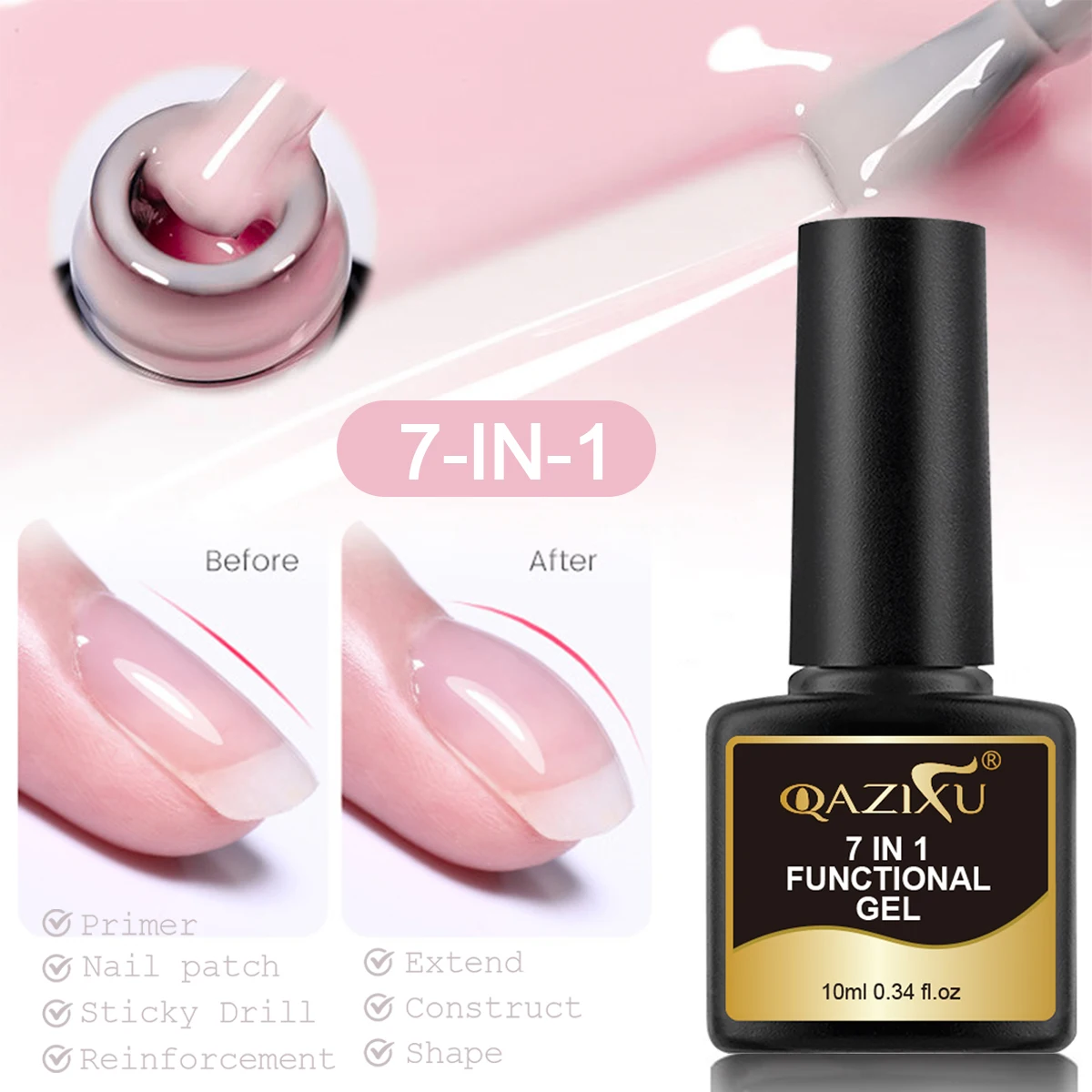 New Launch Super Strong Long Lasting 7 IN 1 Function strong adhesive  Non Toxic Super Fit Nail Glue For Salon factory supply