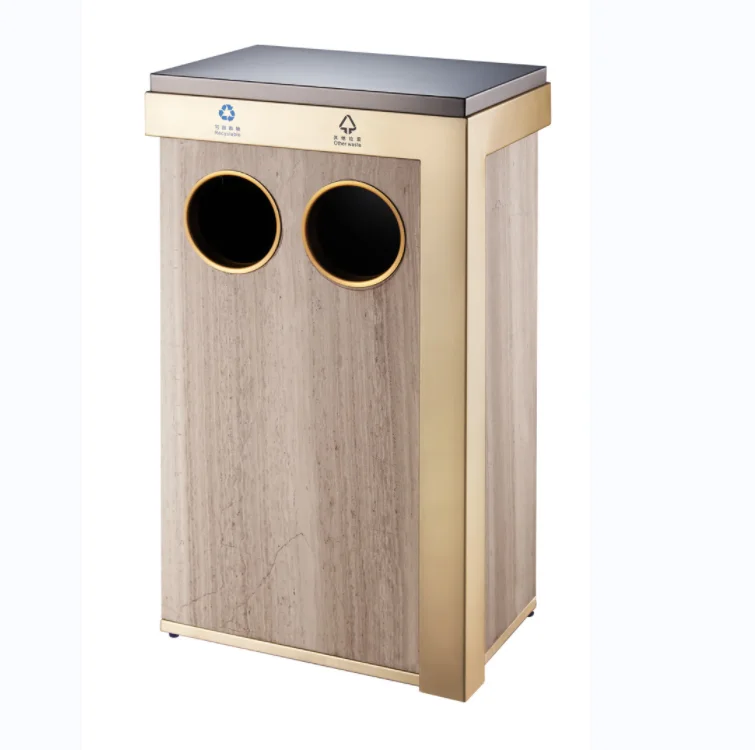 Роскошная мраморная корзина для мусора, Мраморная корзина для вестибюля отеля