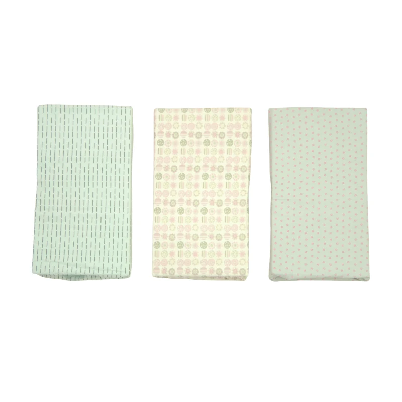 2023 Autumn Summer New Arrival 70% bamboo 30%cotton muslin Crib floral baby girl fitted cot sheet