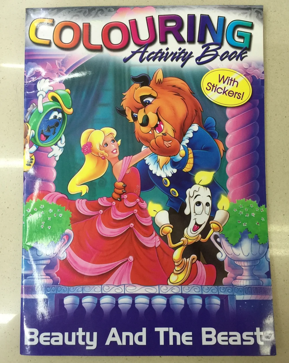 Cheap 2021 attractive designs high quality soft cover children colouring activity book with stickers