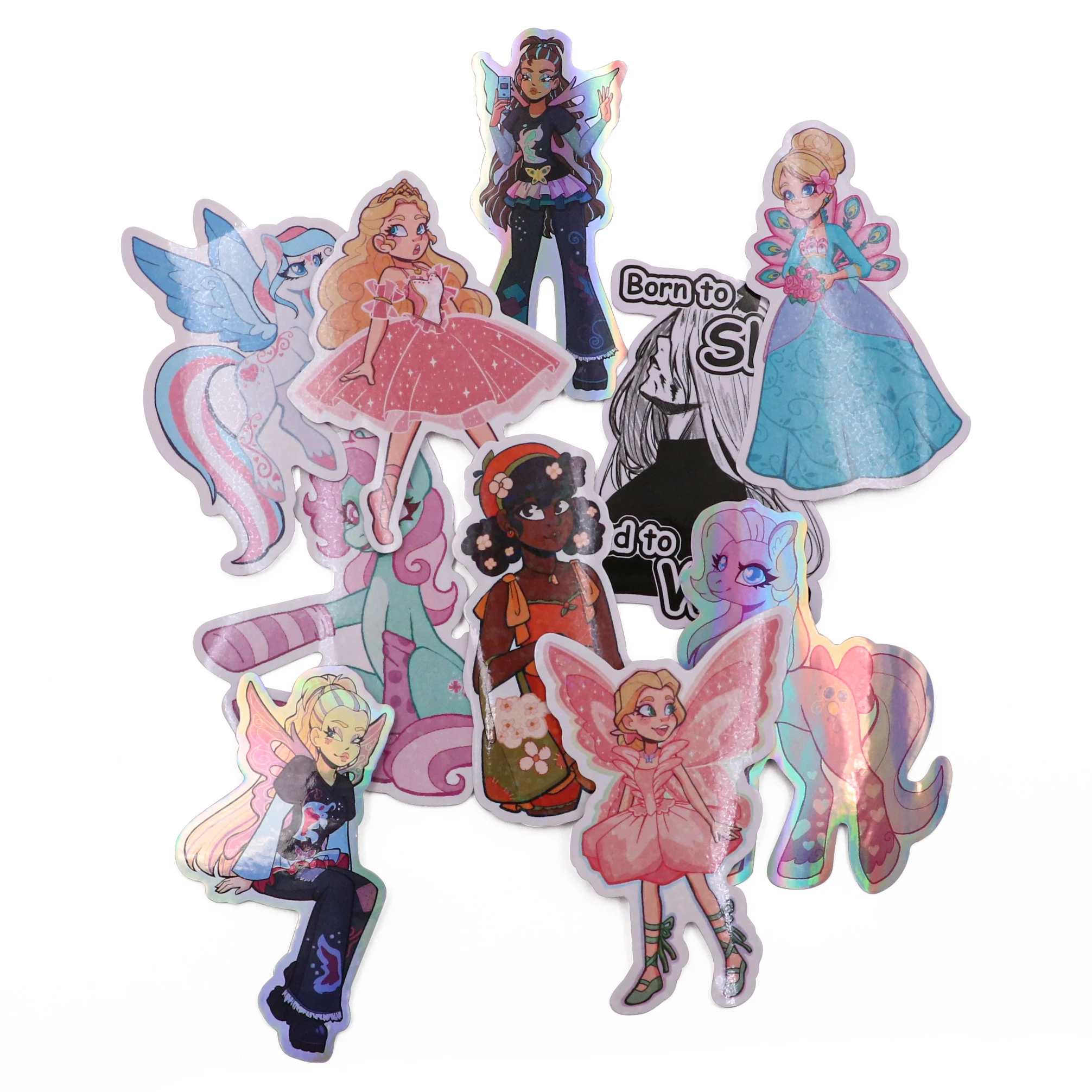 Custom Holographic Stickers Waterproof Name Decal Personalized Vinyl NAME STICKER - Customized Laser Stickers