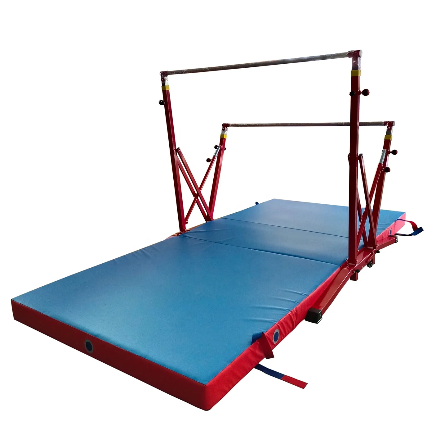 High Quality Kids Gymnastic Equipment Combo Horizontal Bar & Parallel Bars Hot Sale PVC Gym Mat with Custom Logo