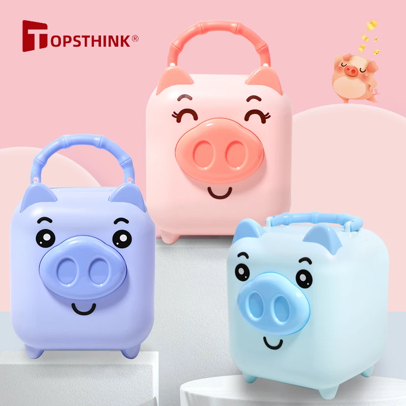 TOPSTHINK Cartoon Pig Shaped Money Boxes Children Toys Birthday Gift Home Decor Money Saving boxes Piggy Bank