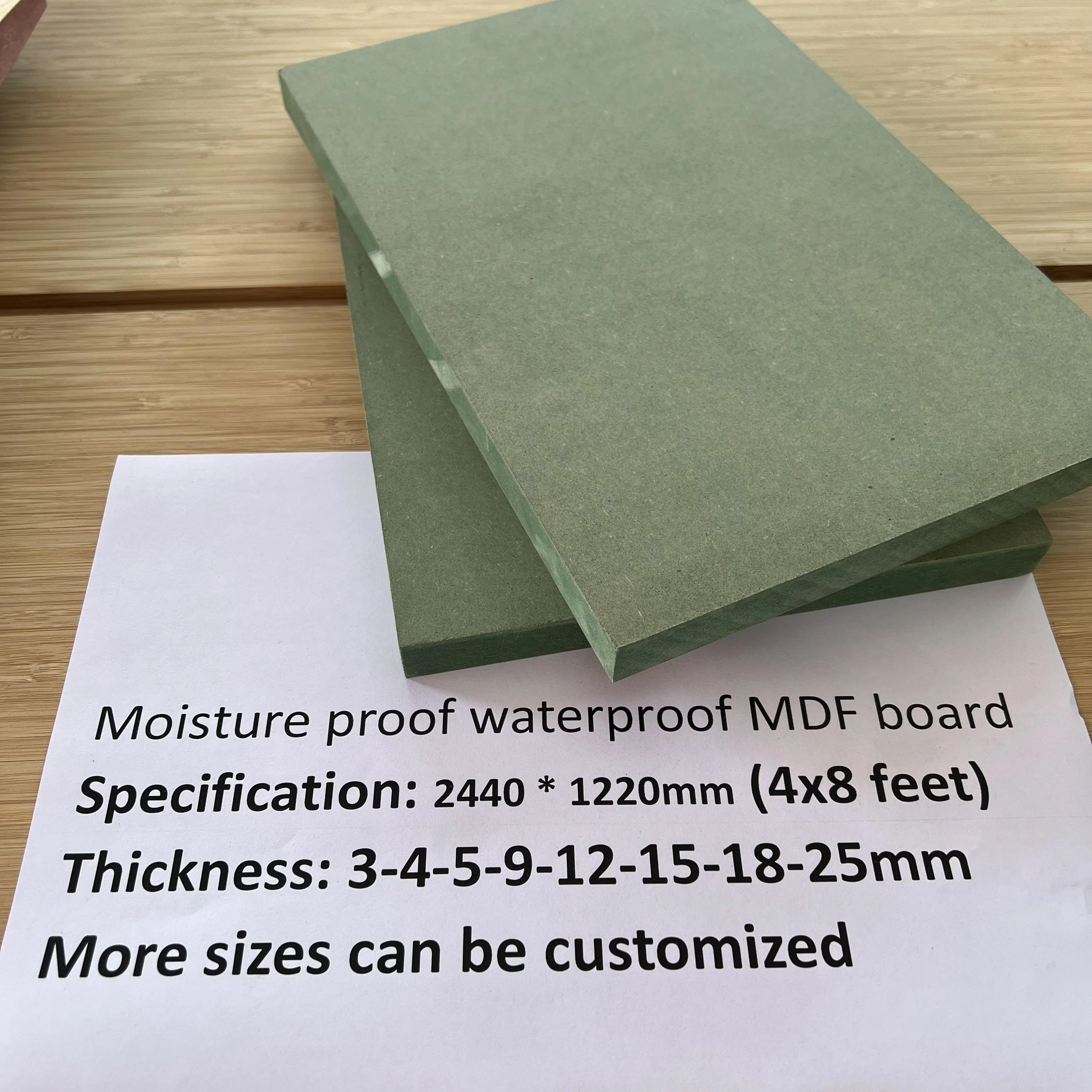 Customized Multiple Color Plain 18mm Mdf Board Can Be Film Faced By Melamine Or HPL for Furniture and Kitchen Cabinet