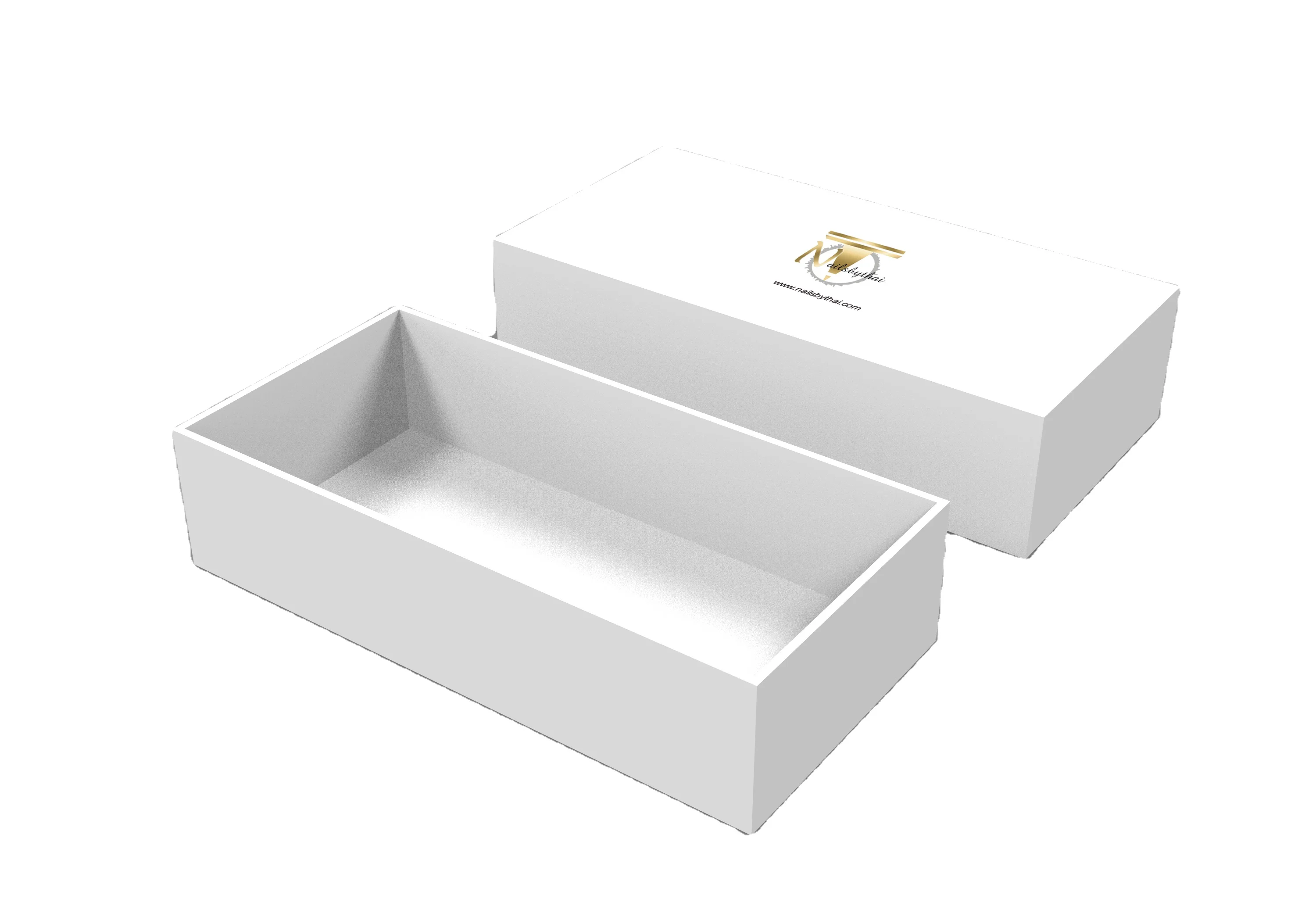 luxury rigid gift tuck top white box with elegant look lid-off box for smart device recycled cardboard paper packaging gift box