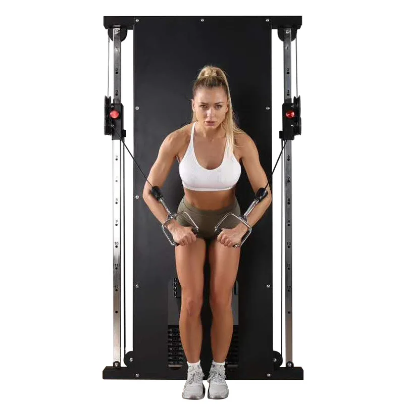 Dinuo Custom OEM/ODM Gym Equipment Double Wall Mounted Cable Crossover Trainer Machine with  Cast Iron Panel