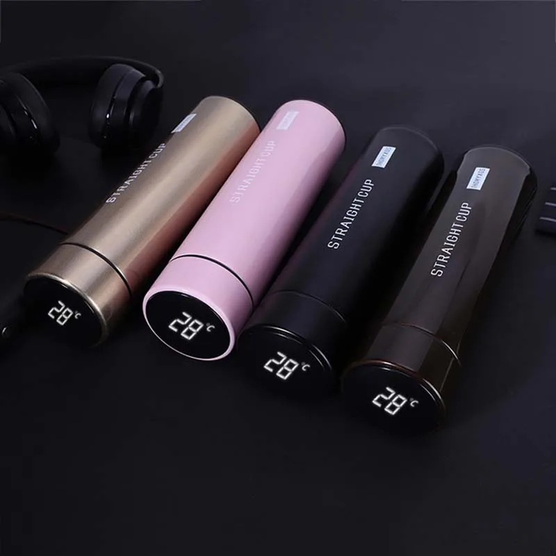 Wireless vacuum flasks smart insulation thermos cup water bottle led digital temp with cups