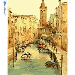 ROYALDREAM Watercolor is a network diy oil digital acrylic painting by number canvas painting kit with frame for adults