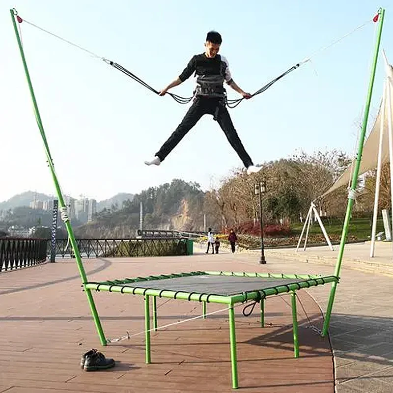 kids Single cord bungee trampoline for sale indoor hand pull bungee jumping
