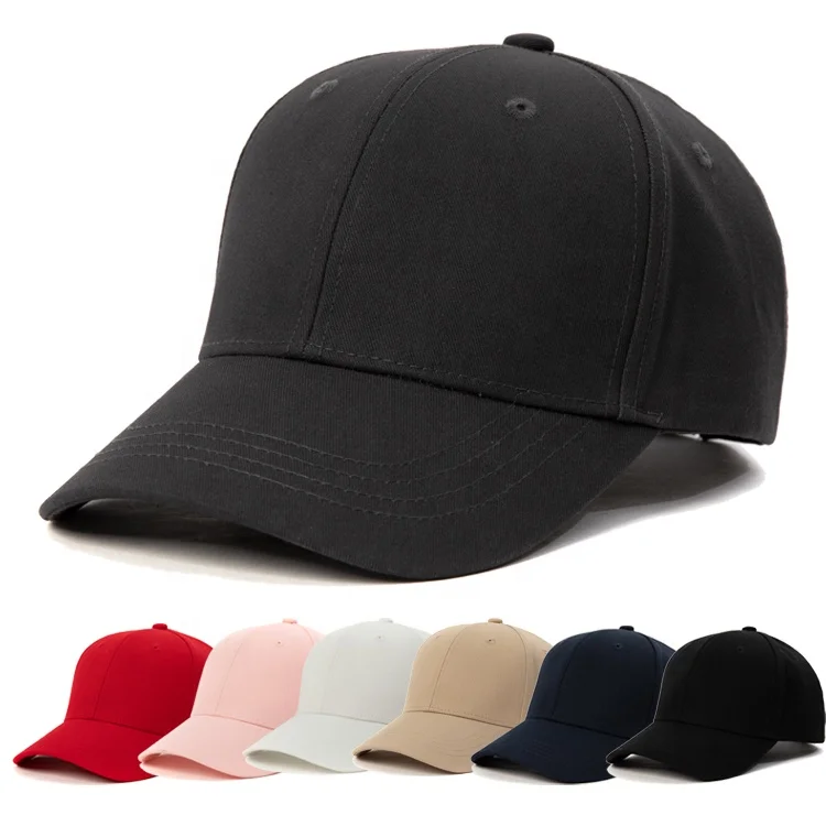 Muti Color Unisex Custom Logo Adjustable 100% Cotton 6 Panel Baseball Cap