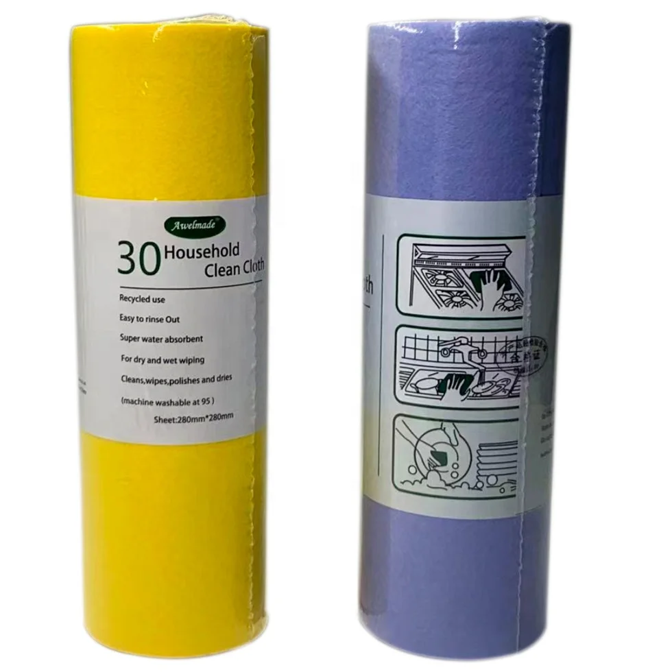 Dishcloths Removable towel rolls Reusable rags Eco-friendly cleaning rags Non-woven cleaning cloth customizable