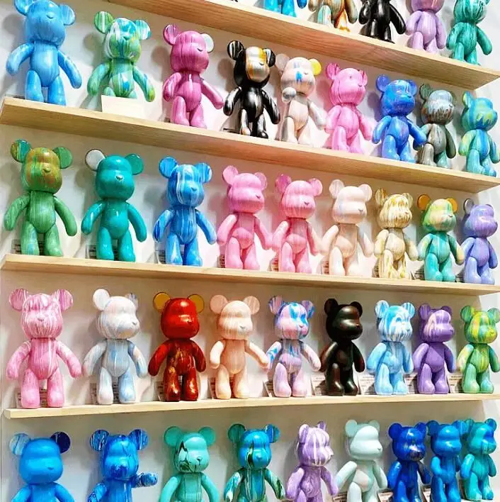 2023 Best Selling Diy Creative Fluid Bear New Arrival White Embryo Violent Bear Fluid Violent Bear Hand-made Ornaments