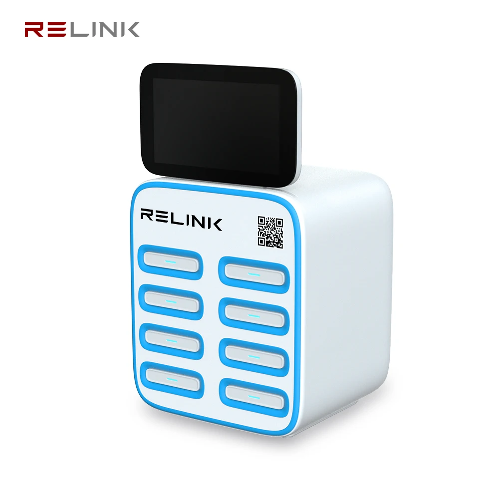 8 Slots Rental Portable Charger Power Bank Sharing Kiosk Mobile Phone Charging Station
