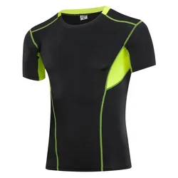 Hot Selling Fitness Men Compression Running Tops Gym Wear Sport Shirts for Men ,Quick-Drying Clothes