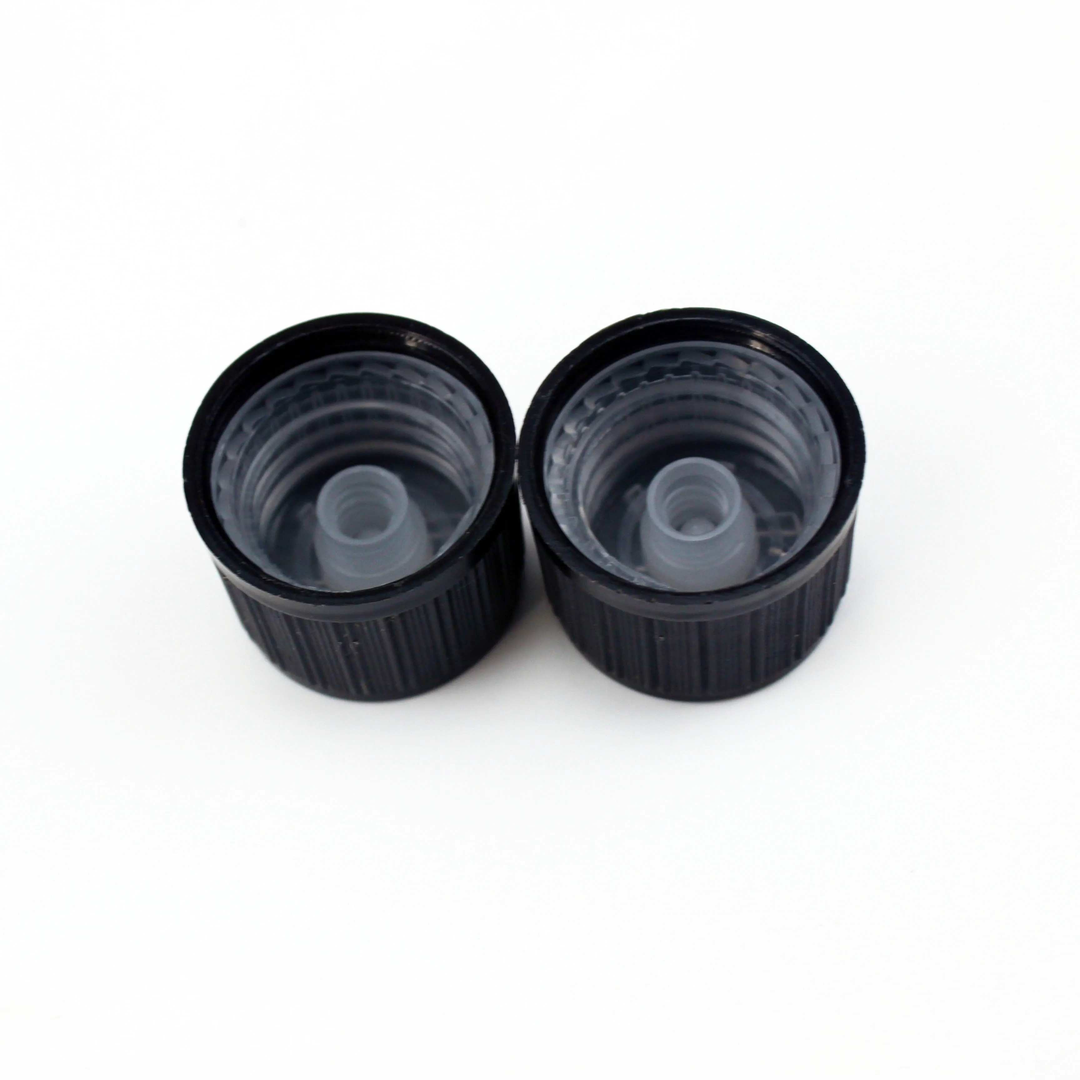 Hot sale 18mm CRC childproof essential oil bottle plastic cap With short Dropper Insert