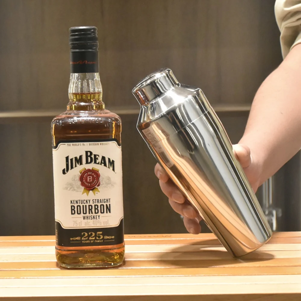 OUYADA Factory Top Seller Stainless Steel Bar Accessories Kit Cocktail Shaker Set With Stand Art Deco Cocktail Set