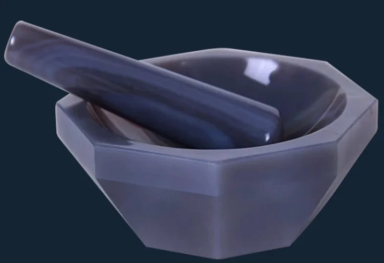 3 inches high purity agate mortar for milling