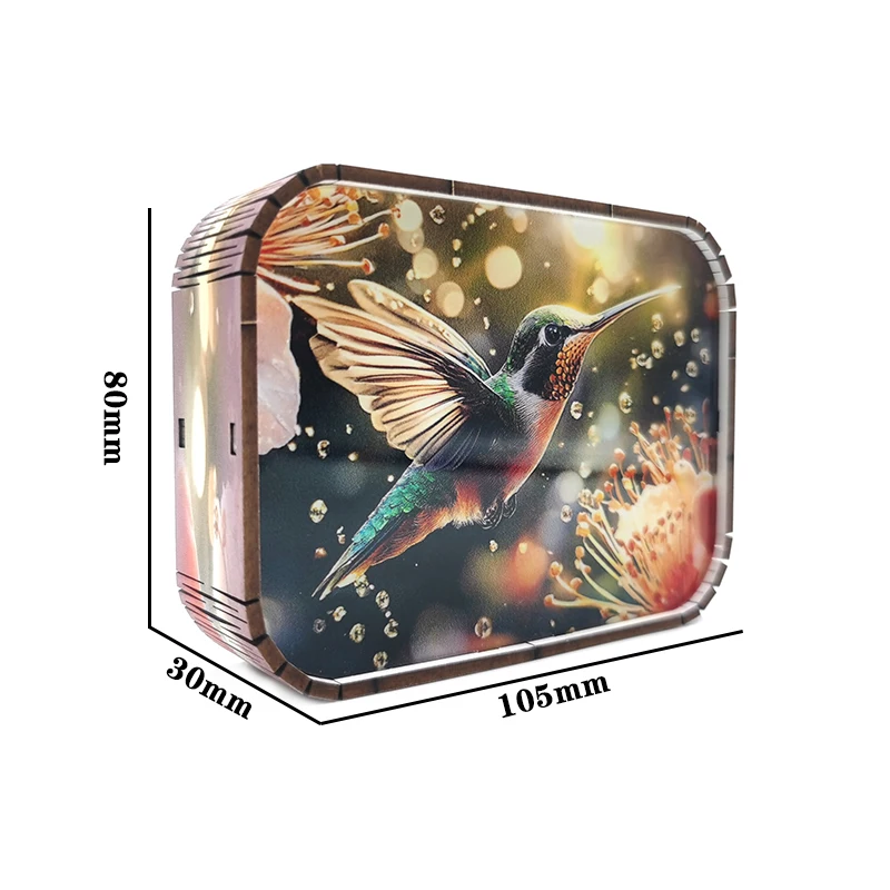 Custom Animal Series 3d Pattern Wooden Night Light LED Lighting Square Wood Carved Crafts Kids Gifts Desk Lamp Atmosphere Light