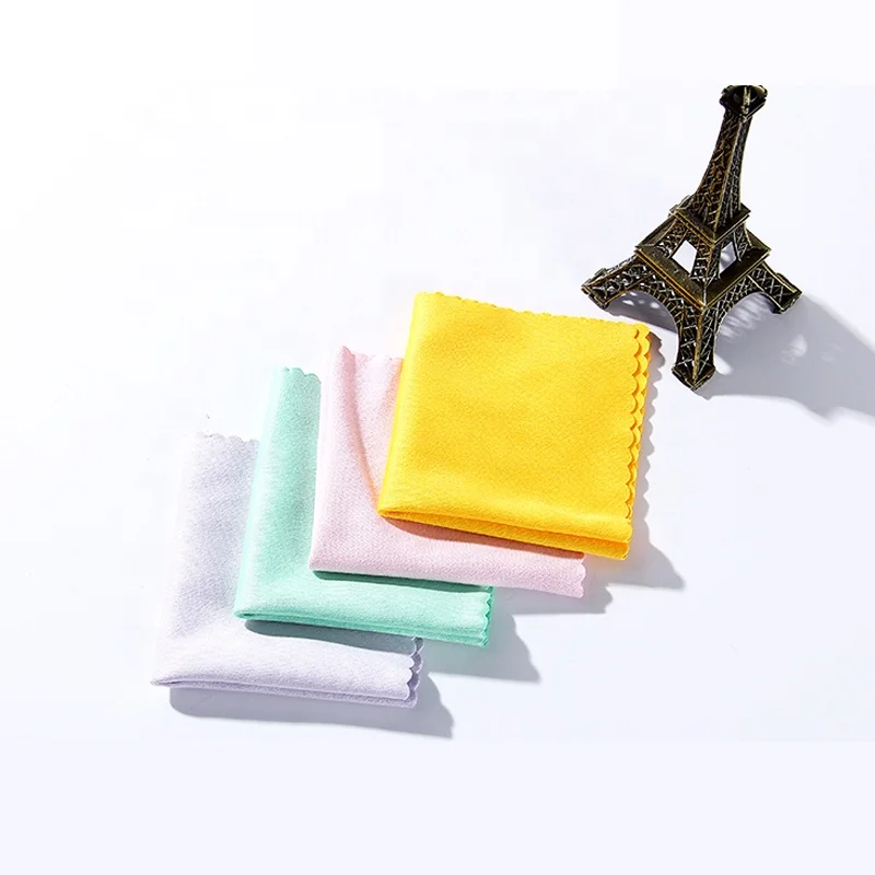 Custom Printed Logo Microfiber Cleaner Care Cleaning Polishing Cloth For Glasses