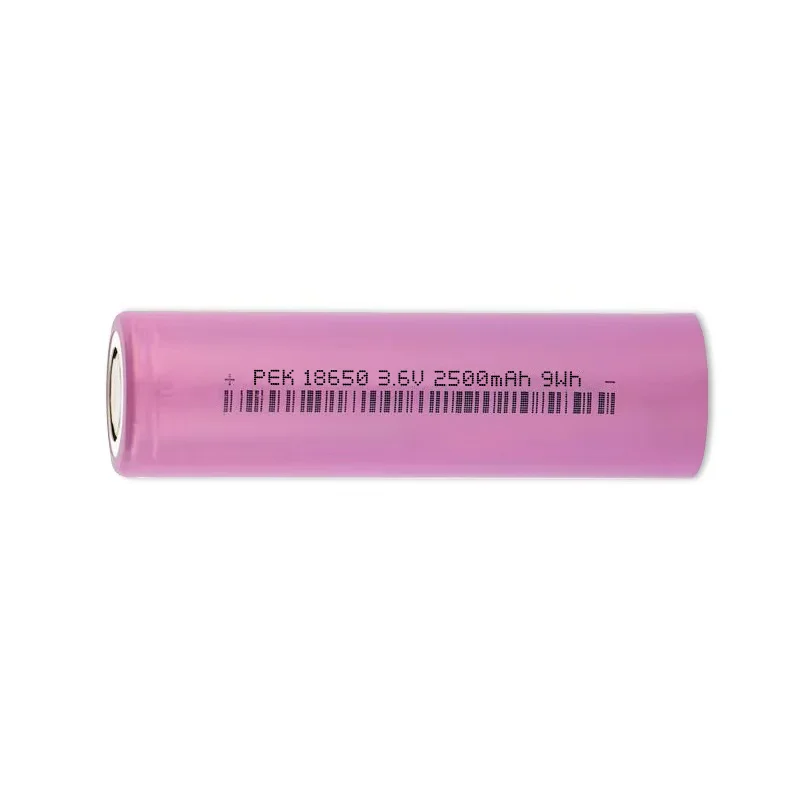 PEK 18650 2500mAh 9.25Wh 3.6V Eco-friendly Battery Portable Device Battery support customization Electric Scooter