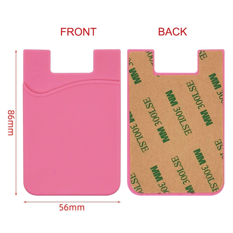 Custom logo Silicone Mobile Phone Card Holder Adhesive Cell Phone Sticker Credit Card Holder